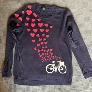 Navy blue Talbots bike sweater